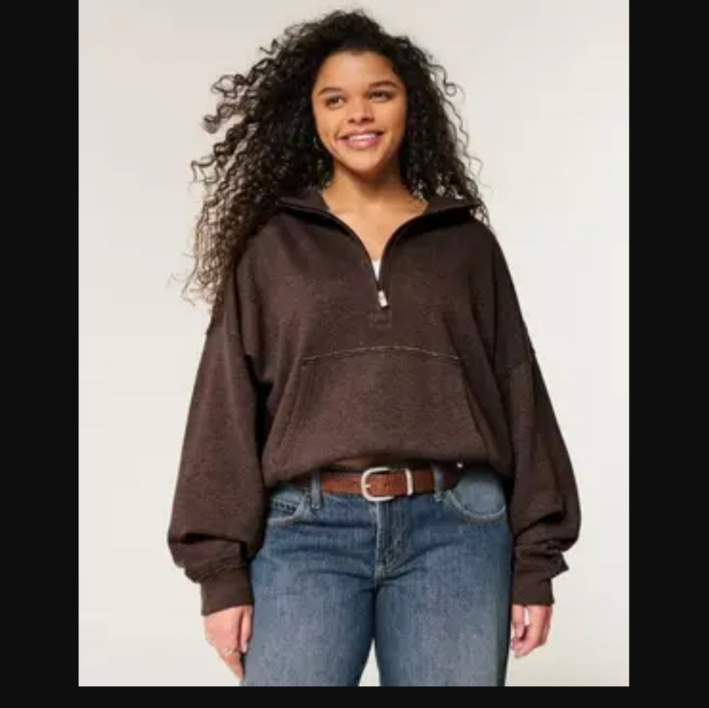 Hollister Half Zip Hoodie